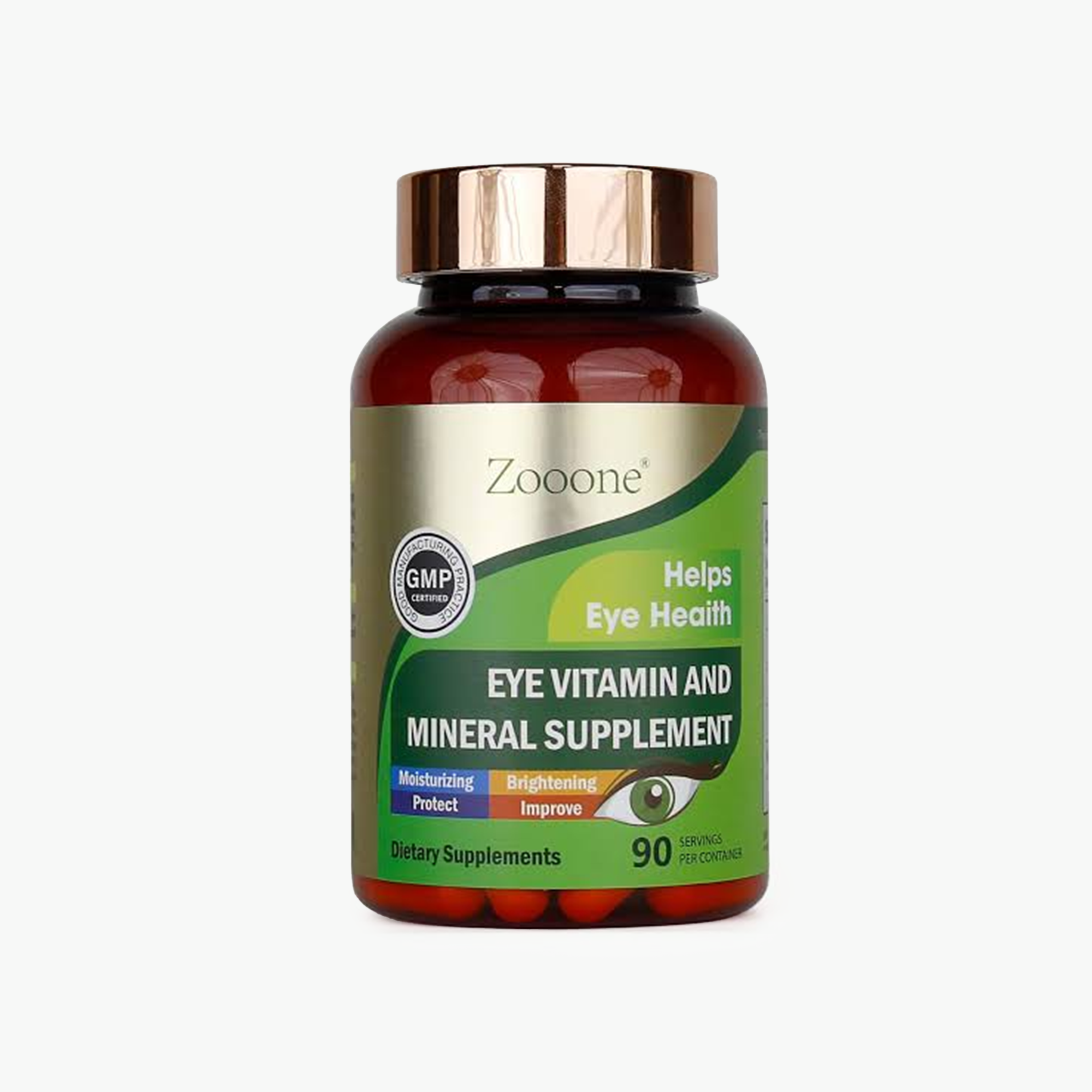 Zooone Vitaminas y Minerales para la visión, 90 cápsulas
